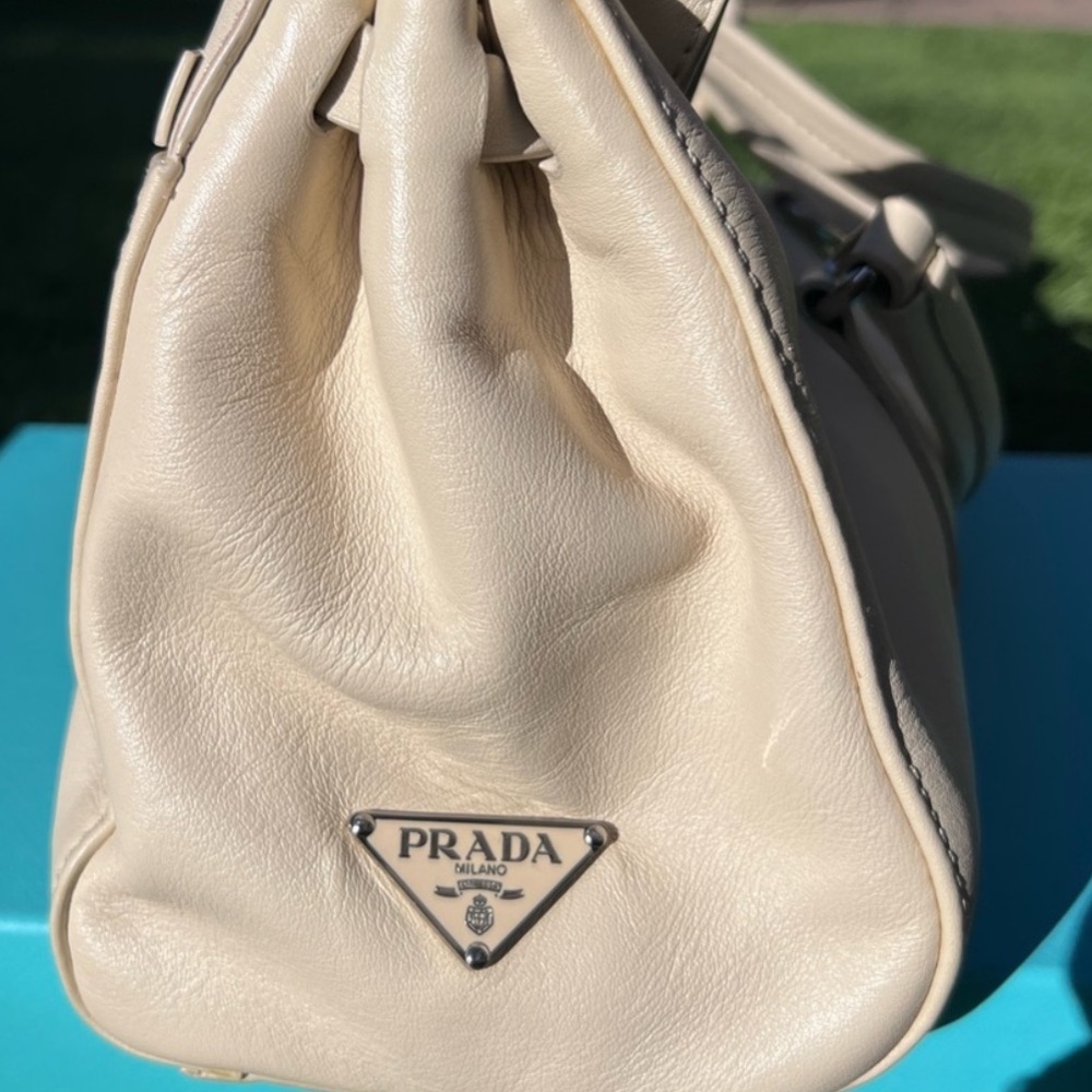 Prada Cream Leather Satchel - Picture 6 of 8